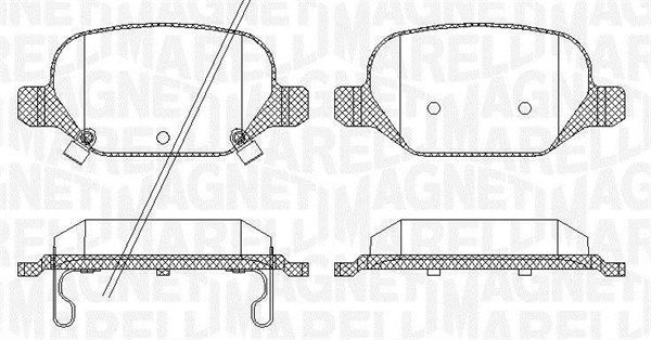 MAGNETI MARELLI stabdžių trinkelių rinkinys, diskinis stabdys 363916060689